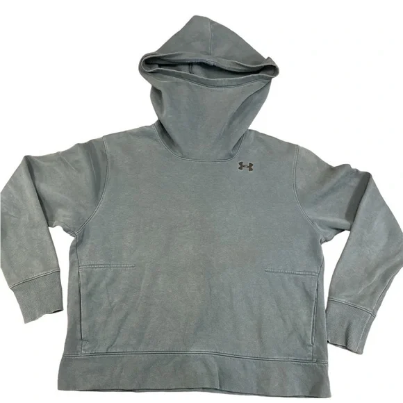 Under Armour Men’s Hoodie Gray/Blue Large Very Good Condition. Loose Fit. - Picture 2 of 4